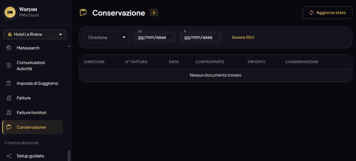 Conservazione — archivio documenti